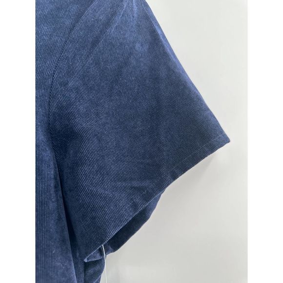 NWT Sharagano Deep‎ Navy Corduroy Short Sleeve Shift Dress Size 16 - Picture 6 of 10